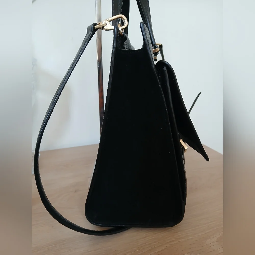 Kate Spade Carena Kay Street Pebble Handbag Purse Black Leather Satchel